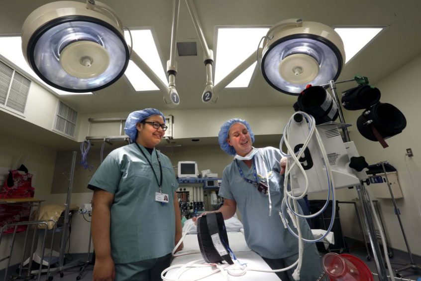 Scrubbing in Pan Am Clinic